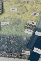 Aiza Minal Premium Chiffon Embroidery Collection – 3PC Unstitched Suit