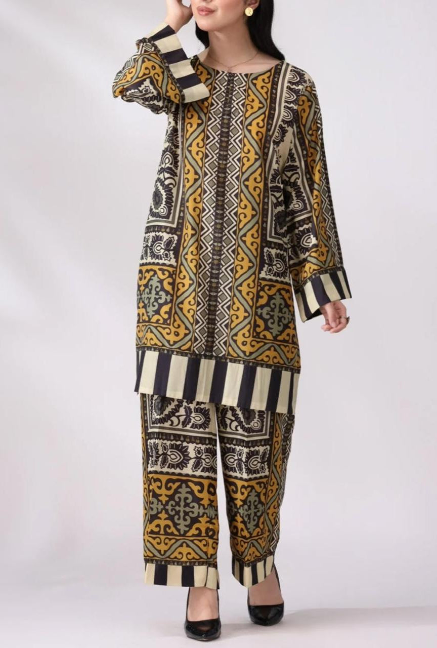 Stitched 2 Piece Printed Shirt & Trouser – Premium Grip Fabric | Standard Size
