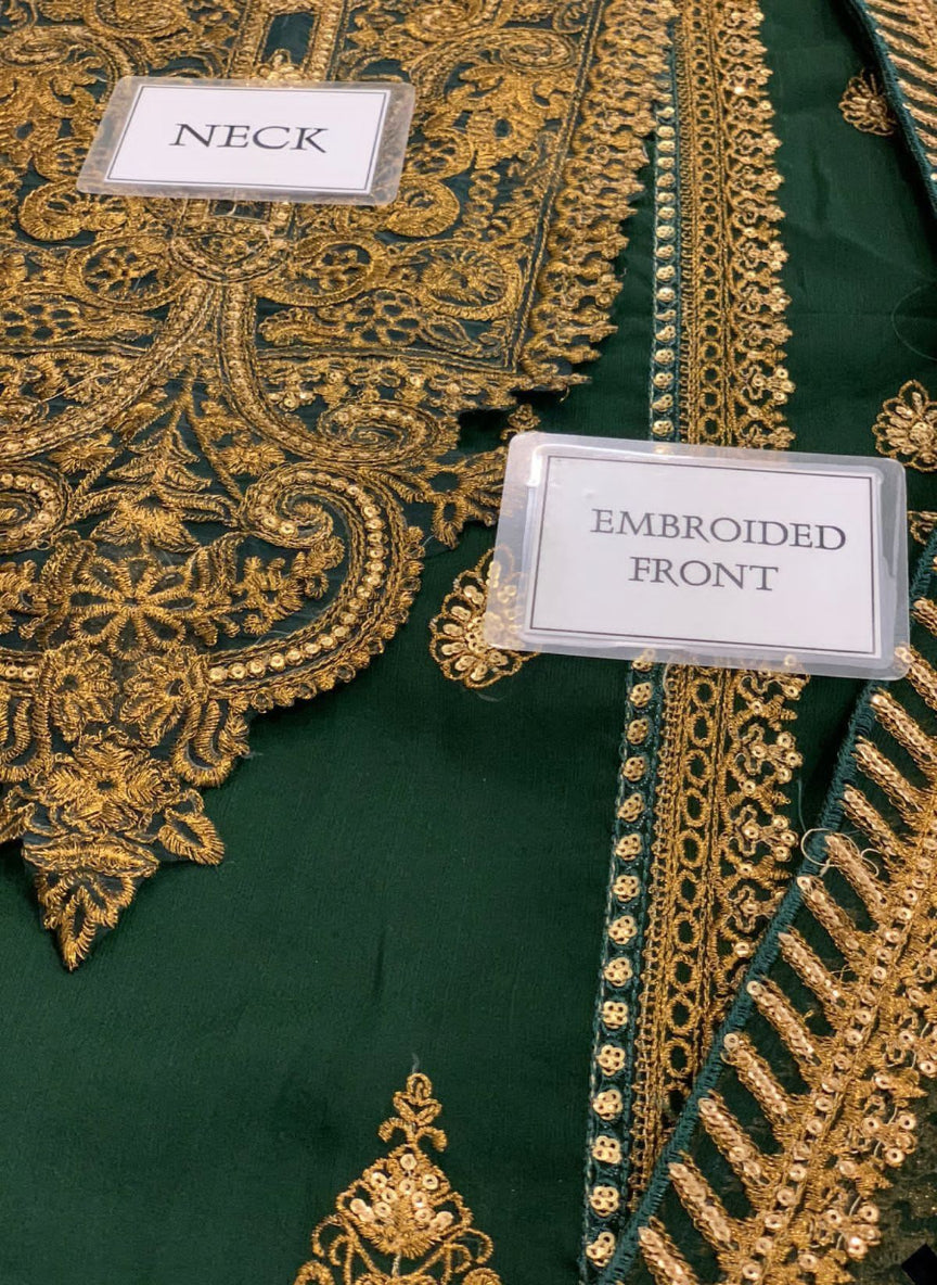 3-Piece Suit with Heavy Spangle Embroidery