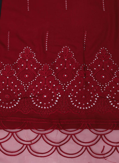 Maria B Dhanak Collection – Luxury Embroidered 3-Piece Suit with Digital Print Wool Shawl
