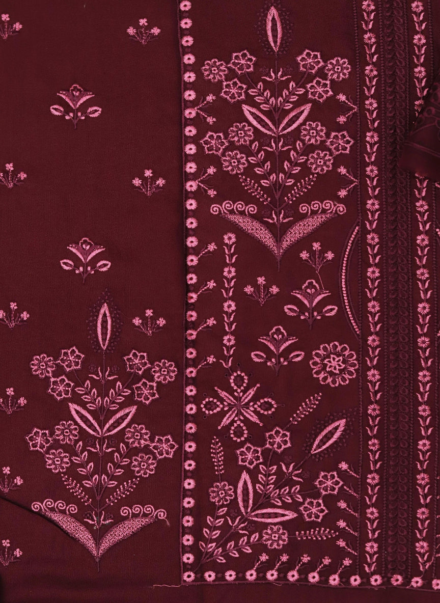 Maria B Dhanak Collection – Luxury Embroidered 3-Piece Suit with Digital Print Wool Shawl