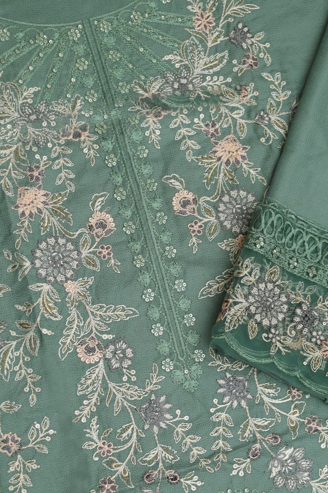 Luxury Dhank Fabric with Heavy Embroidery & Shawl Dupatta