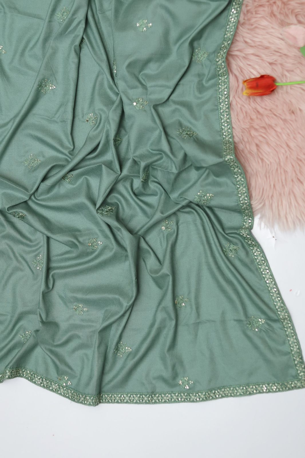 Luxury Dhank Fabric with Heavy Embroidery & Shawl Dupatta