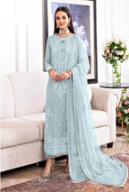 Luxury Fully Embroidered Spangle Work Suit