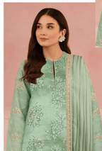 Women Unstitched— Digital Linen 3-Piece & cutwork embroidery