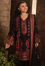 3 Piece Unstitched Heavy Emb Dhanak Suit with Heavy Emb Dhanak Wool Shawl