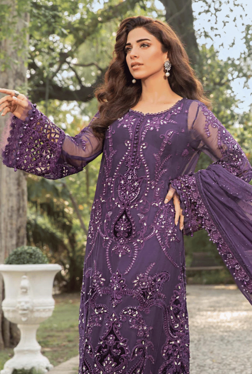 Unstitched Embroidered Chiffon Suit"24