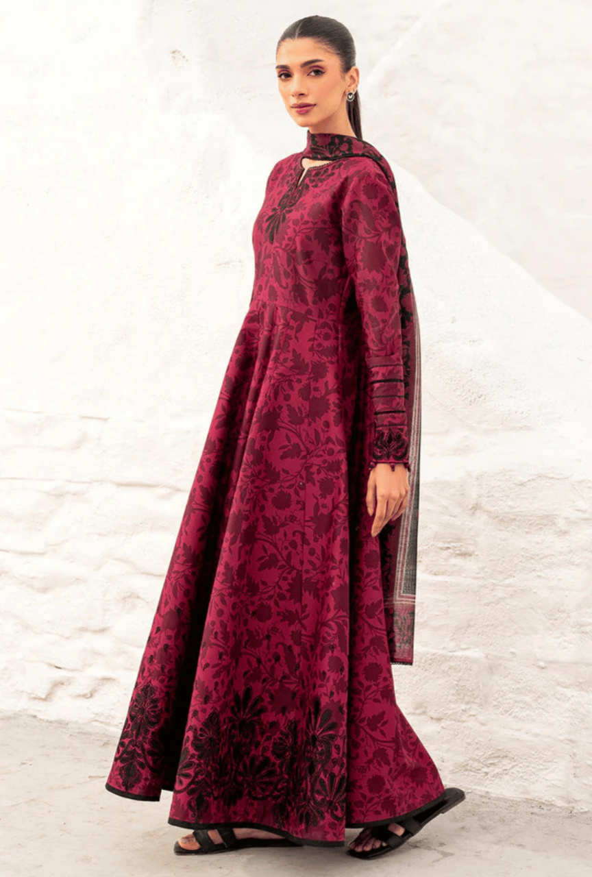 Women Unstitched— Digital Linen 3-Piece & cutwork embroidery