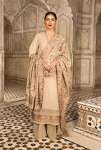 3 Piece Unstitched Heavy Embroidered Dhanak Suit (Fully Emb Dhanak Shawl)