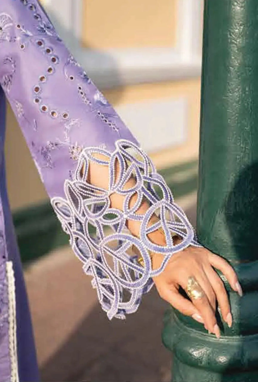 3 Piece Unstitched Heavy Embroidered Lawn Suit ( Printed Polly Lawn Dupatta )