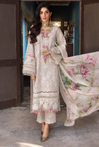 3 Piece Unstitched Heavy Embroidered Chickan Kari Lawn Suit ( Printed Polly Lawn Dupatta )