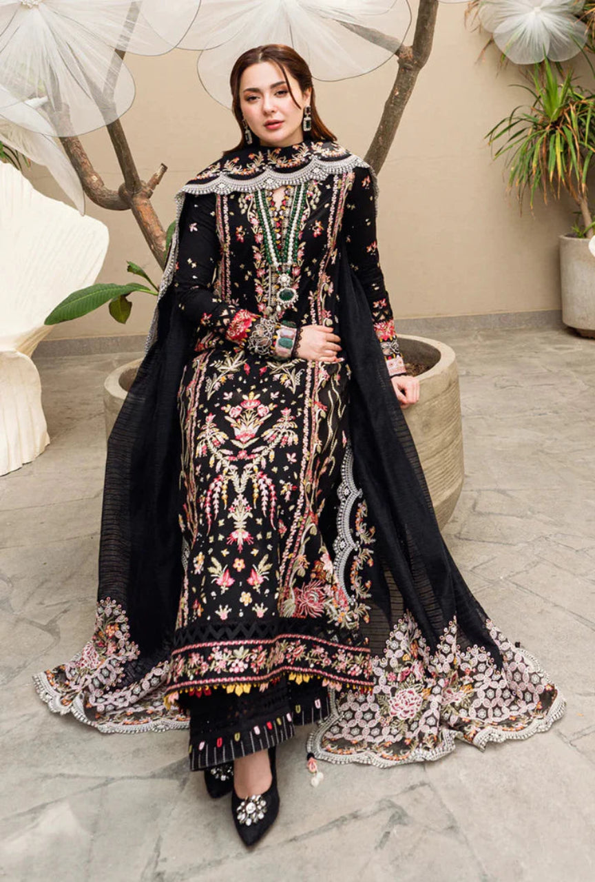 Unstitched 3 Piece Fully Embroidered Dhanak Suit With Embroidered Shawl