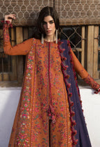 Unstitched 3 Piece Fully Embroidered Dhanak Suit with Embroidered Dhanak Shawl