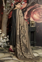 3PC Dhanak Full Heavy Embroidered Shirt With Printed Shawl