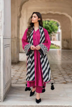Unstitched 3 Piece Digital Printed Lawn Suit with Printed Lawn Dupatta