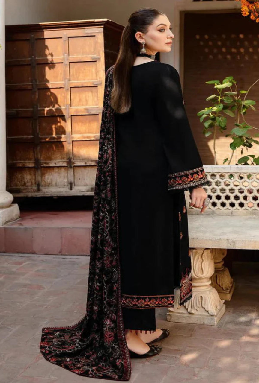 3PC Embroidered Shirt With Heavy Embroidered Dhanak Shawl