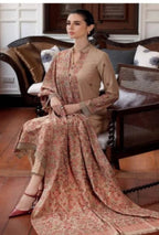 3 Piece Heavy Embroidered Dhanak Wool Suit ( Heavy Embroidered Wool Shawl )