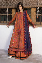 Unstitched 3 Piece Fully Embroidered Dhanak Suit with Embroidered Dhanak Shawl