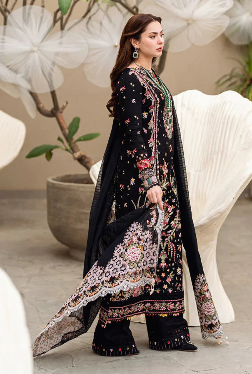 Unstitched 3 Piece Fully Embroidered Dhanak Suit With Embroidered Shawl