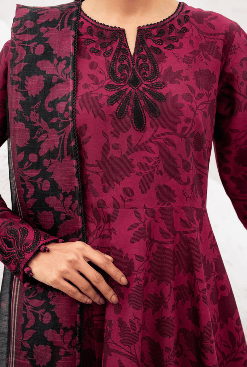 Women Unstitched— Digital Linen 3-Piece & cutwork embroidery